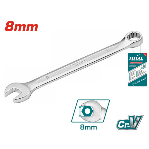 آچار یکسر تخت و یکسر رینگی سایز 8 توتال مدل TCSPA081