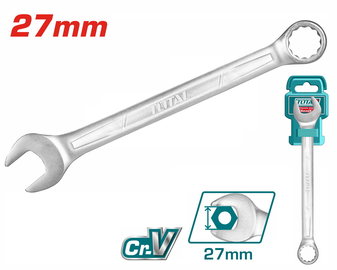 آچار یکسر تخت و یکسر رینگی سایز 27 توتال مدل TCSPA271