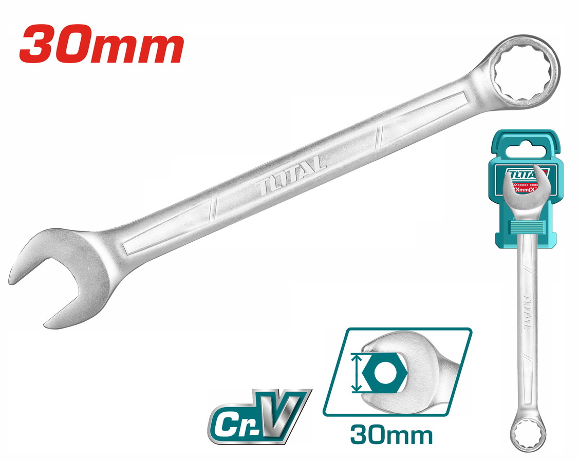 آچار یکسر تخت و یکسر رینگی سایز 30 توتال مدل TCSPA301