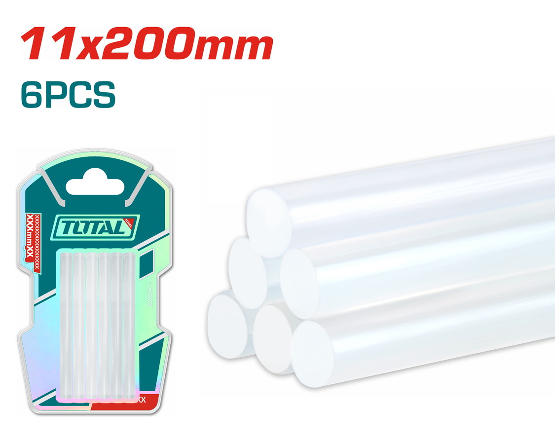 چسب حرارتی 11 میلیمتر توتال بسته 6 عددی مدل TACGT2061
