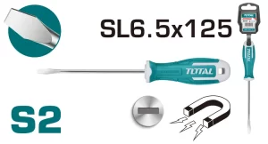 پیچ گوشتی توتال دوسو 12.5 سانتی متر SL6.5 مدل THT266125